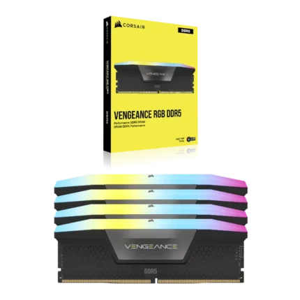 رم DDR5 دسکتاپ 192 گیگابایت 5200Mhz CL38 کورسیر مدل VENGEANCE RGB چهار کاناله