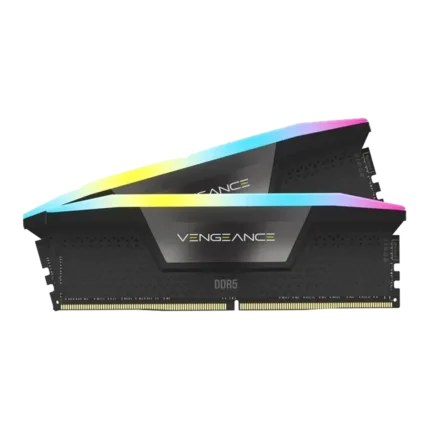 رم DDR5 دسکتاپ 96 گیگابایت 6800Mhz CL34 کورسیر مدل VENGANCE RGB BLACK دو کاناله