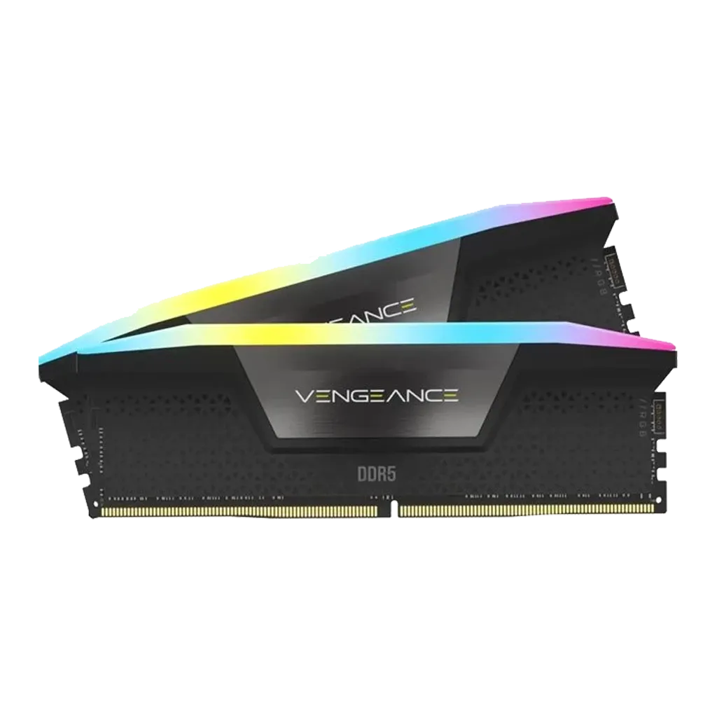 رم DDR5 دسکتاپ 96 گیگابایت 6800Mhz CL34 کورسیر مدل VENGANCE RGB BLACK دو کاناله (1) رم DDR5 دسکتاپ 96 گیگابایت 6800Mhz CL34 کورسیر مدل VENGANCE RGB BLACK دو کاناله
