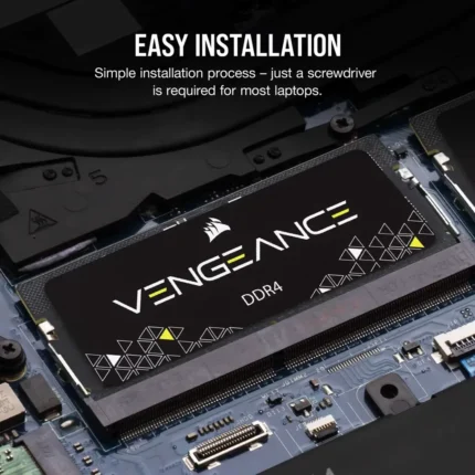 رم لپ تاپ DDR4 تک کاناله 3200 مگاهرتز CL22 کورسیر مدل Vengeance LPX ظرفیت 16 گیگابایت